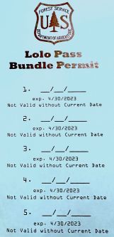 Lolo Pass Winter Recreation Day Pass Bundle (Pickup Only)