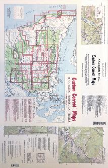 Custom Correct Maps Complete Set of Olympic National Park and Forest