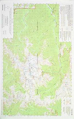 Custom Correct Mount Olympus Climber's Map
