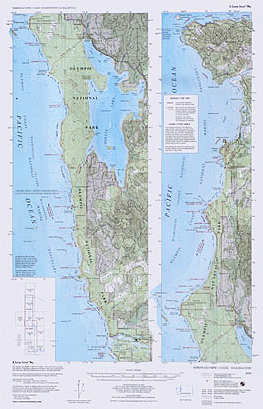 Custom Correct North Olympic Coast Map