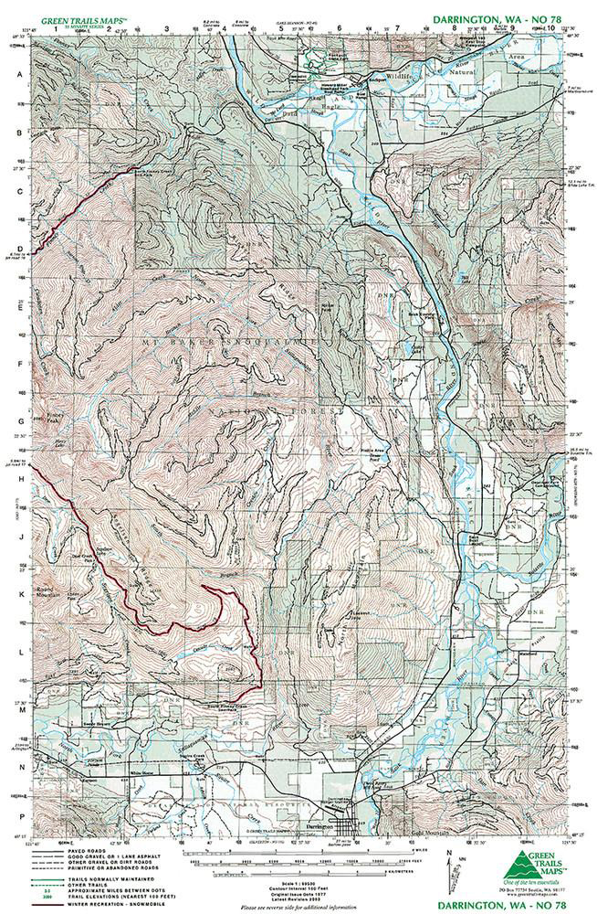 Green Trails Darrington Map 78