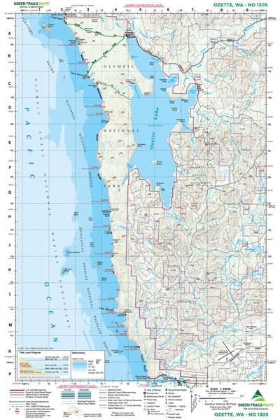 Green Trails Ozette, WA Map 130S