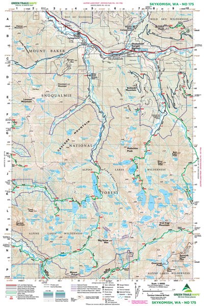 Green Trails Skykomish Map 175
