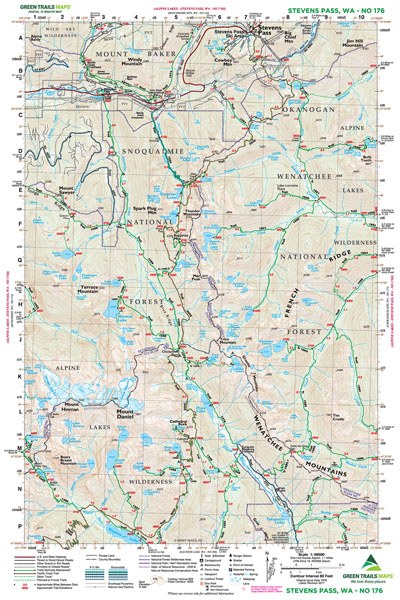 Green Trails Stevens Pass Map 176