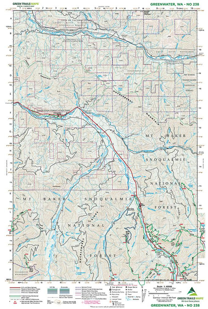 Green Trails Greenwater, WA Map 238