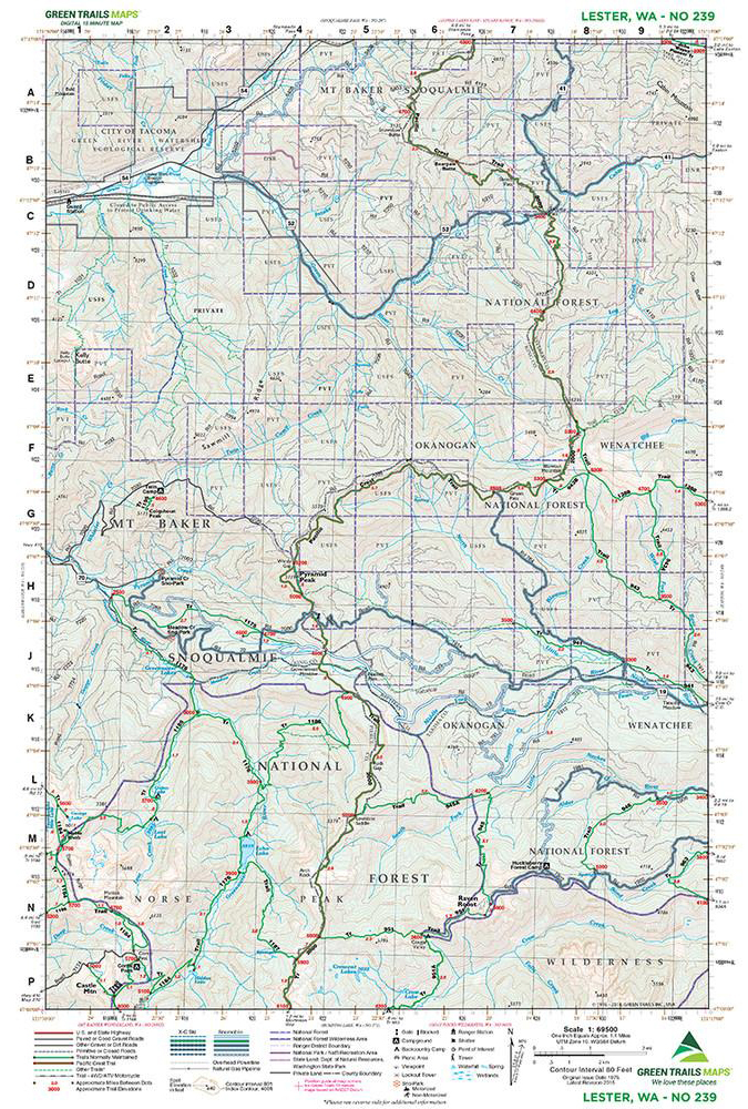 Green Trails Lester, WA Map 239