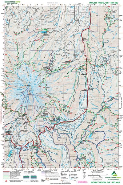 Green Trails Mount Hood Map 462