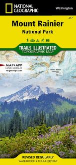 Mount Rainier National Park National Geographic Trails Illustrated Map