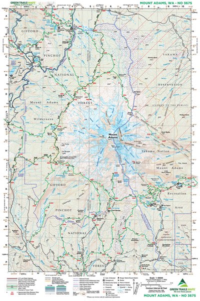 Green Trails Mount Adams, WA Map 367S