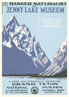 Grand Teton National Park Vintage Poster (Ranger Naturalist Service Series)