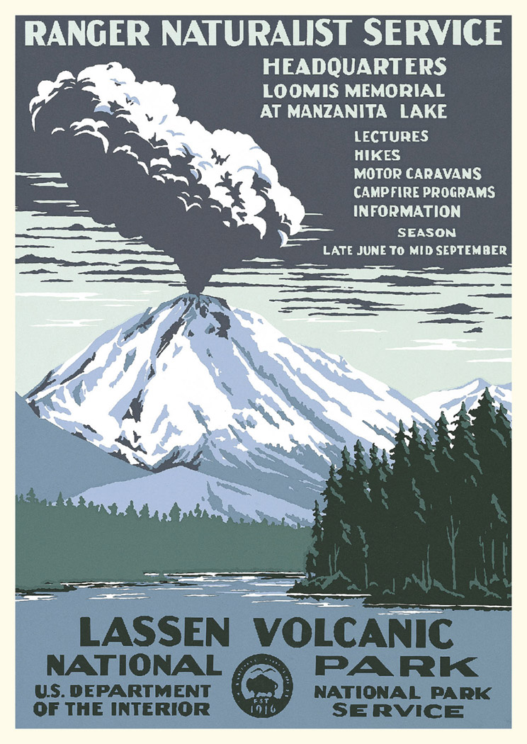 Lassen National Park Vintage Poster (Ranger Naturalist Service Series)