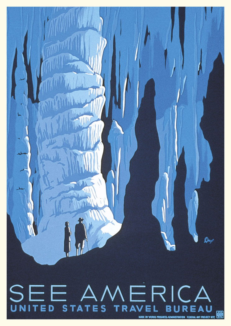 Carlsbad Caverns National Park Vintage Poster (See America Series)