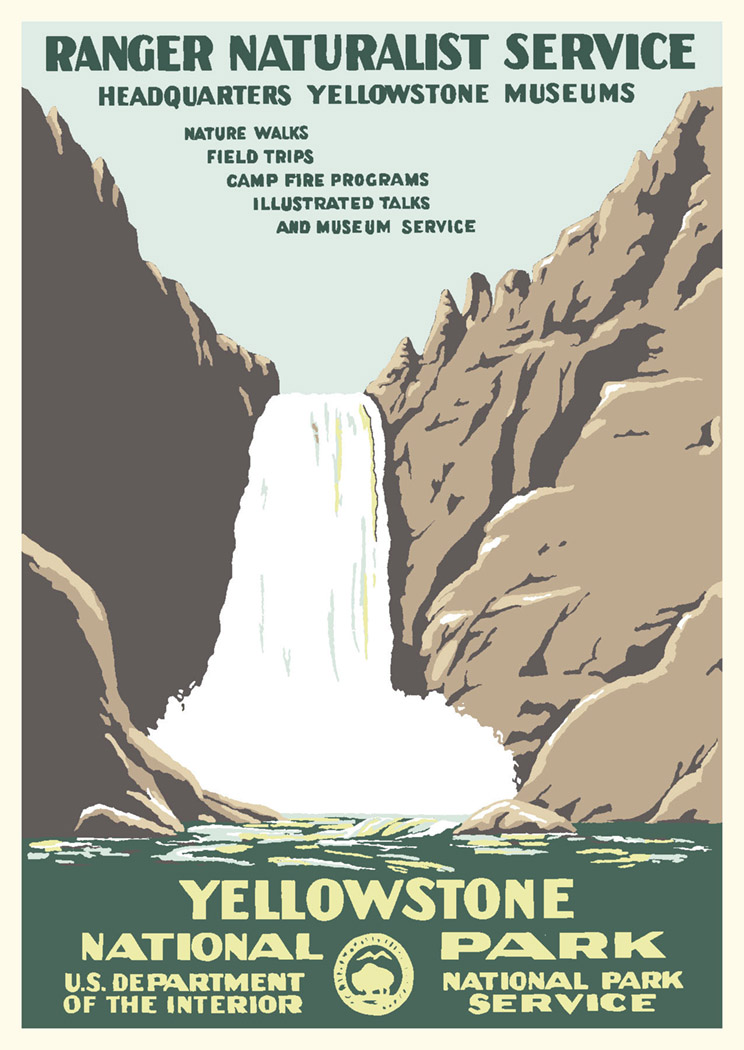 Yellowstone National Park Vintage Poster (Ranger Naturalist Service Series)