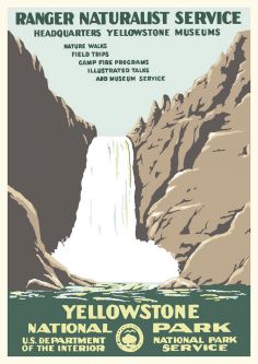 Yellowstone National Park Vintage Poster (Ranger Naturalist Service Series)