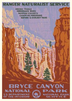 Bryce Canyon National Park Vintage Poster (Ranger Naturalist Service Series)