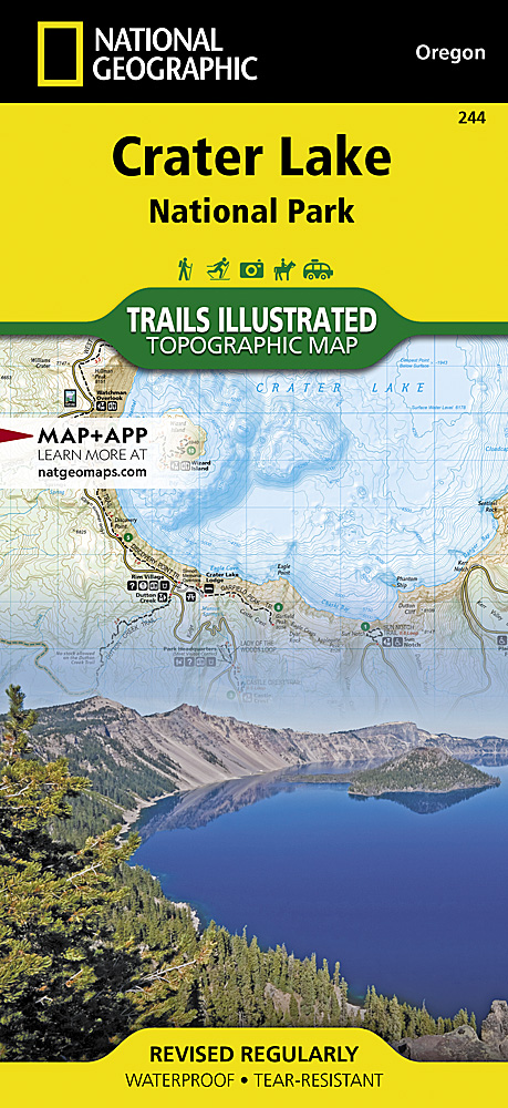Crater Lake National Park National Geographic Trails Illustrated Map
