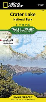 Crater Lake National Park National Geographic Trails Illustrated Map