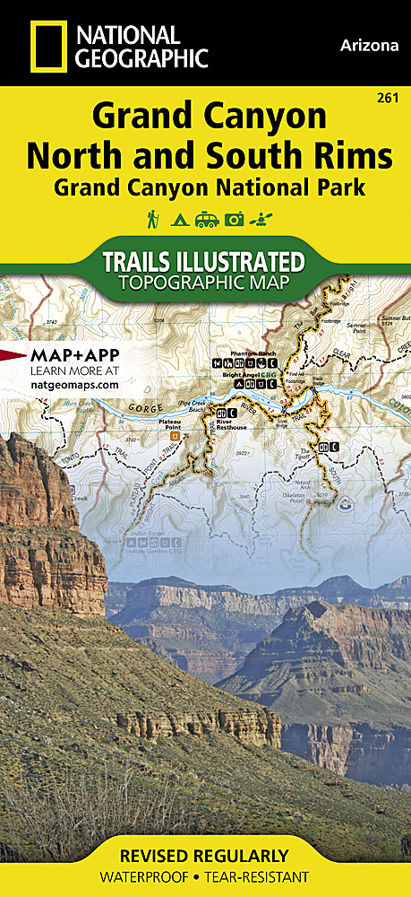 Grand Canyon: North & South Rims National Geographic Trails Illustrated Map