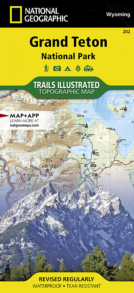 Grand Teton National Park National Geographic Trails Illustrated Map