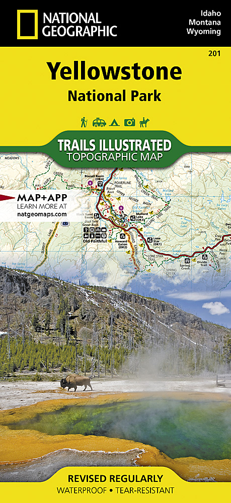 Yellowstone National Park National Geographic Trails Illustrated Map