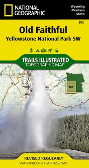 Old Faithful, Yellowstone National Park National Geographic Trails Illustrated Map