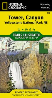 Tower Canyon Yellowstone National Park National Geographic Trails Illustrated Map