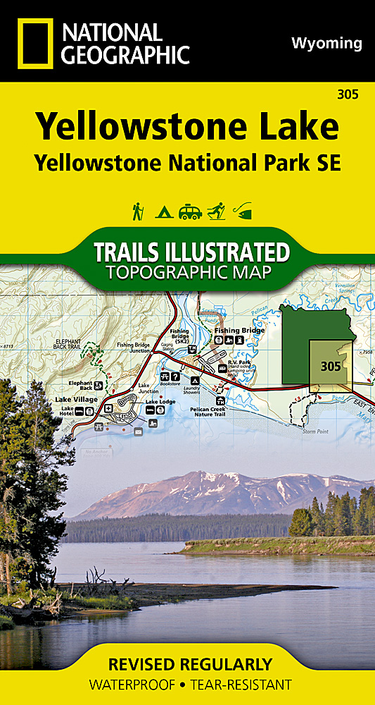 Yellowstone Lake, Yellowstone National Park National Geographic Trails Illustrated Map