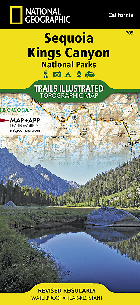 Sequoia & Kings Canyon National Parks National Geographic Trails Illustrated Map