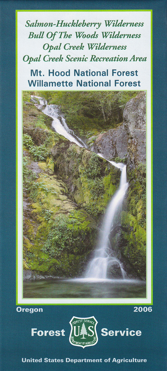 Salmon-Huckleberry, Bull of the Woods, Opal Creek Wilderness Map