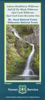 Salmon-Huckleberry, Bull of the Woods, Opal Creek Wilderness Map