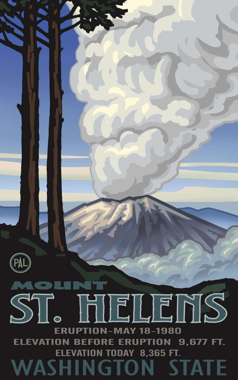 Mount St. Helens Eruption Poster by Paul A. Lanquist