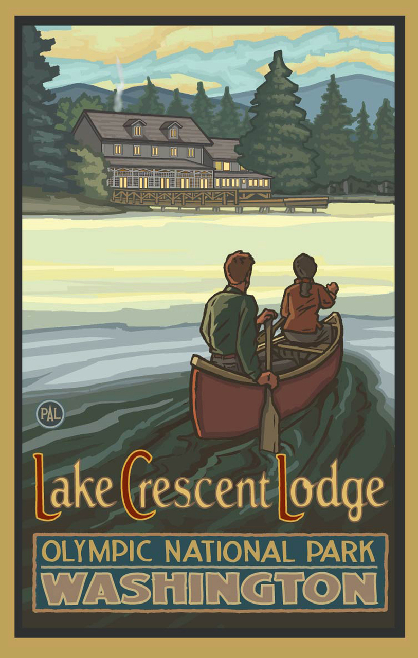 Lake Crescent Lodge Poster by Paul A. Lanquist