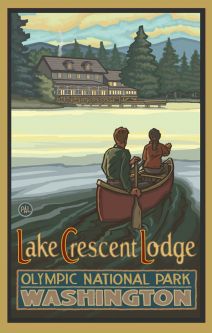 Lake Crescent Lodge Poster by Paul A. Lanquist