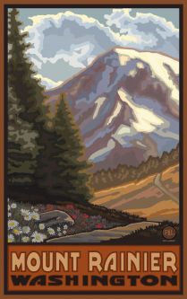 Mount Rainier Poster by Paul A. Lanquist