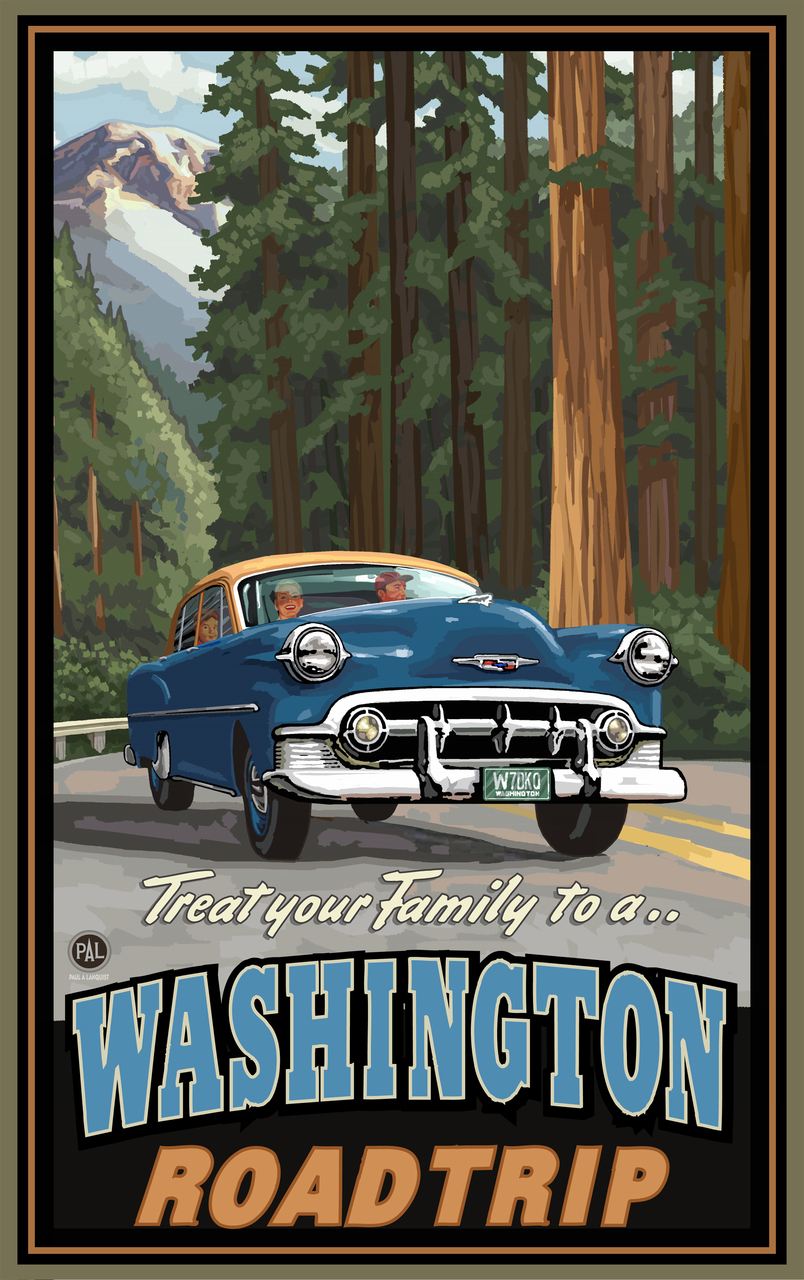 Washington Road Trip Poster by Paul A. Lanquist