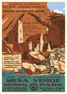 Mesa Verde National Park Vintage Poster (Ranger Naturalist Service Series)