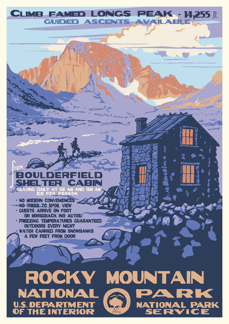Rocky Mountain National Park Vintage Poster