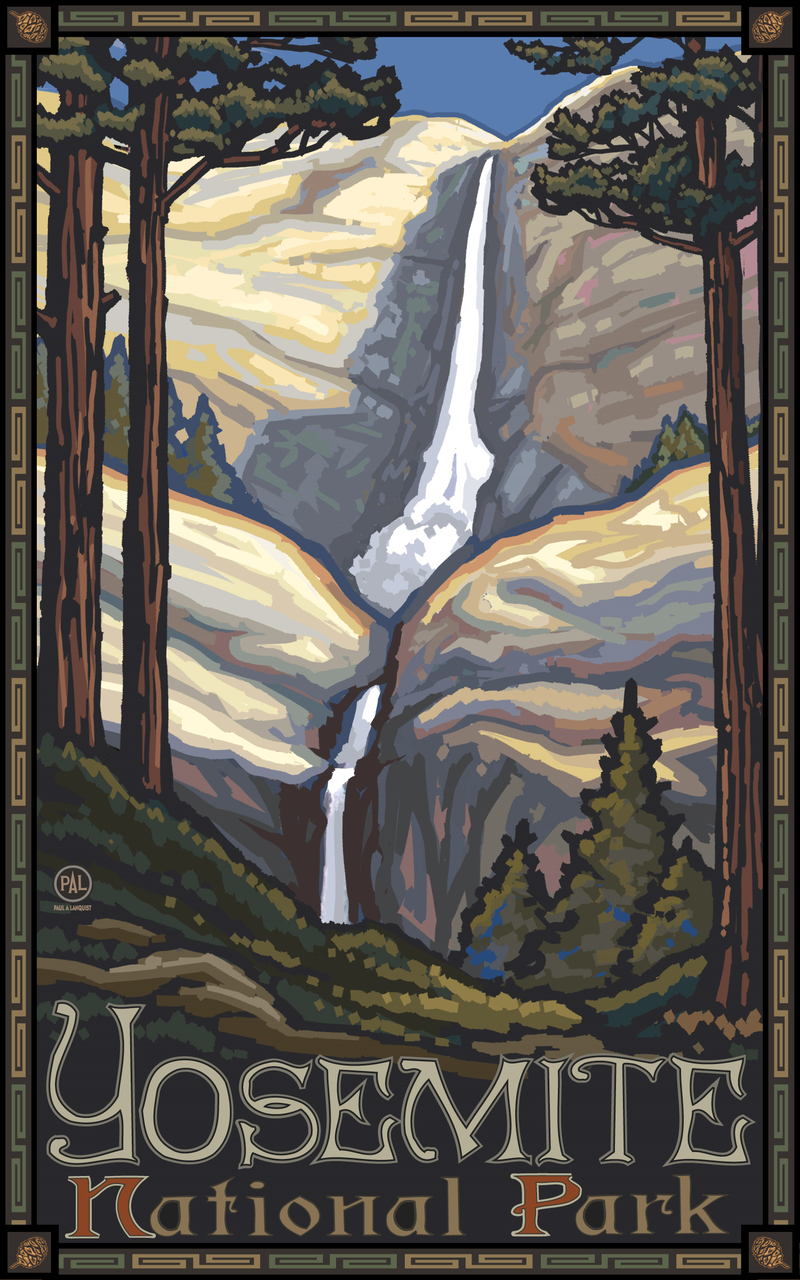 Yosemite Falls Poster by Paul A. Lanquist