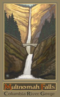 Multnomah Falls Poster by Paul A. Lanquist