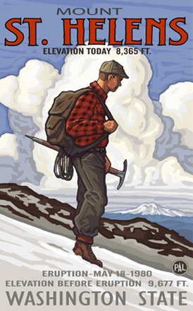 Mount St. Helens Climber Poster by Paul A. Lanquist