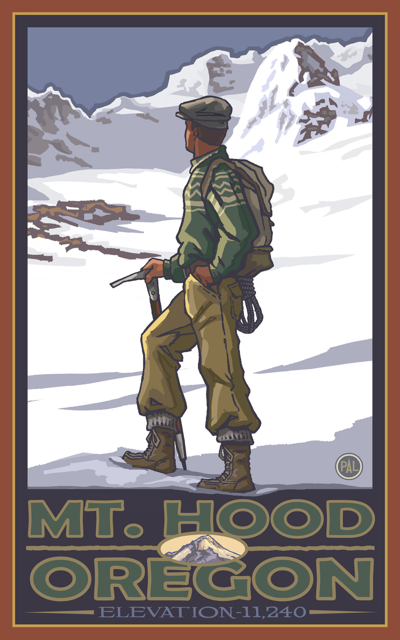Mt. Hood Climber Poster by Paul A. Lanquist