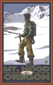 Mt. Hood Climber Poster by Paul A. Lanquist