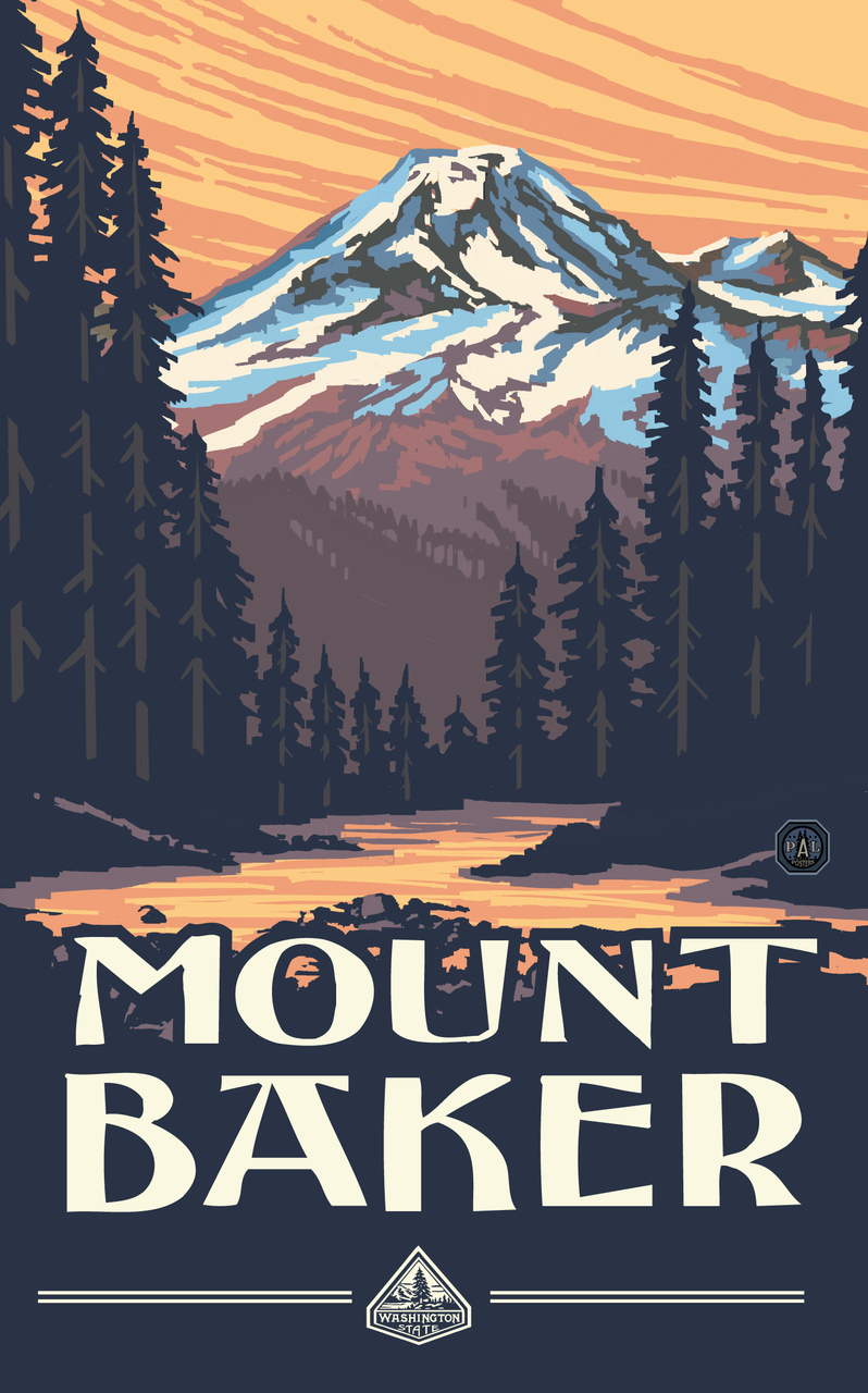 Mount Baker Poster by Paul A. Lanquist