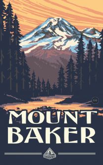 Mount Baker Poster by Paul A. Lanquist