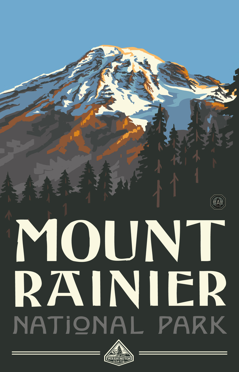 Mount Rainier National Park Poster by Paul A. Lanquist