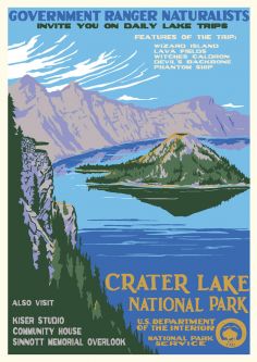 Crater Lake National Park Vintage Poster (Ranger Naturalist Service Series)