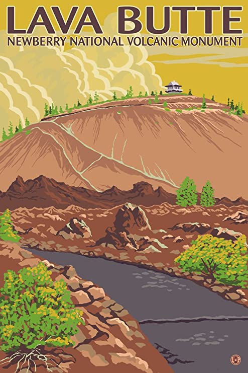 Lava Butte Poster by Lantern Press