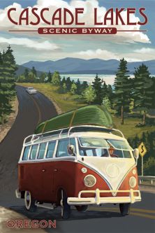 Cascade Lakes Scenic Byway Poster by Lantern Press