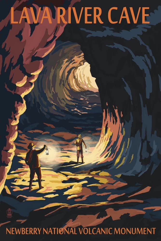 Lava River Cave Poster by Lantern Press
