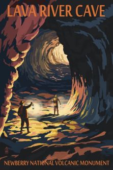Lava River Cave Poster by Lantern Press